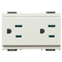 Vimar Idea SICURY Double 2P+E Socket Outlet, American and Saudi Arabian Standards, 15A 127V, 3 Modules, IP20