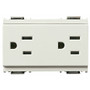 Vimar Idea Double 2P+E USA Socket Outlet, 15A, 127V, IP20, 3-Module