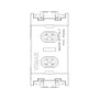 Vimar Idea SELV Socket Outlet, For Plugs 01616 and 01617, Polarized 2P, 6A 24V