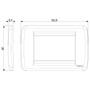 Vimar Idea Rondò Cover Plate, 3-Module, Clamp Mounting