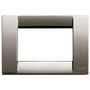 Vimar Idea Classica 3-Module Cover Plate, Die-Cast Metal, Clamp Mounting