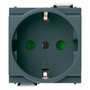 Vimar Idea SICURY Italian P30 Socket Outlet, 2P+E, 16A 250V, 2-Module, IP20
