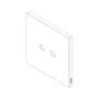 Vimar Eikon Cover Plate, Metal, Horizontal/Vertical Mount