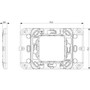 Vimar RF Device Mounting Frame, For Eikon and Plana 2-Module Cover Plates, Surface Mount