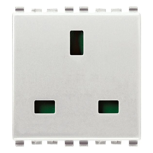 Vimar Eikon English SICURY Socket Outlet, 2P+E, 13A, 250V, 2 Module, IP20