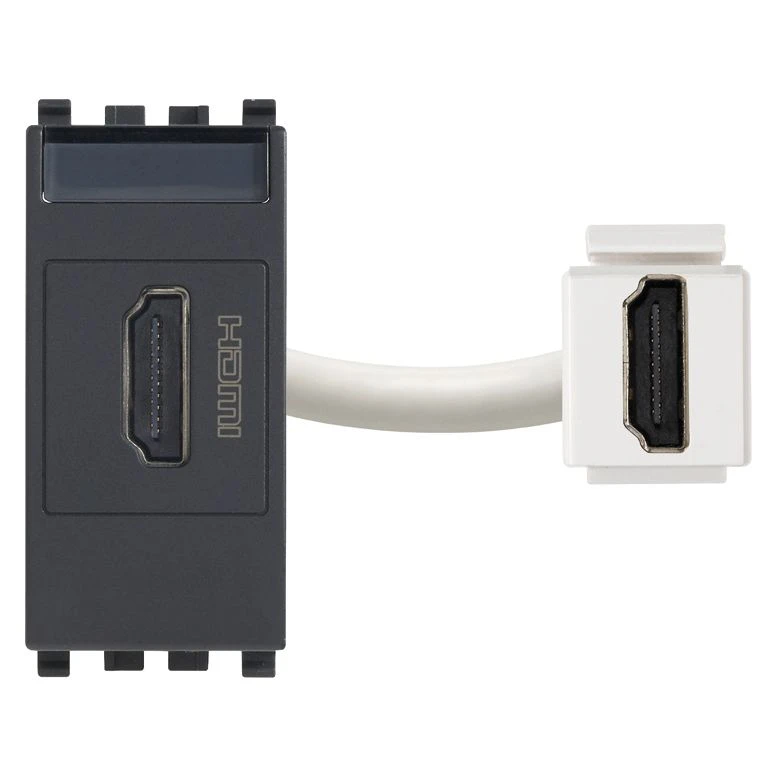 Vimar Eikon HDMI 2.1b Socket Outlet, 1 Module, IP20, Keystone Fixing