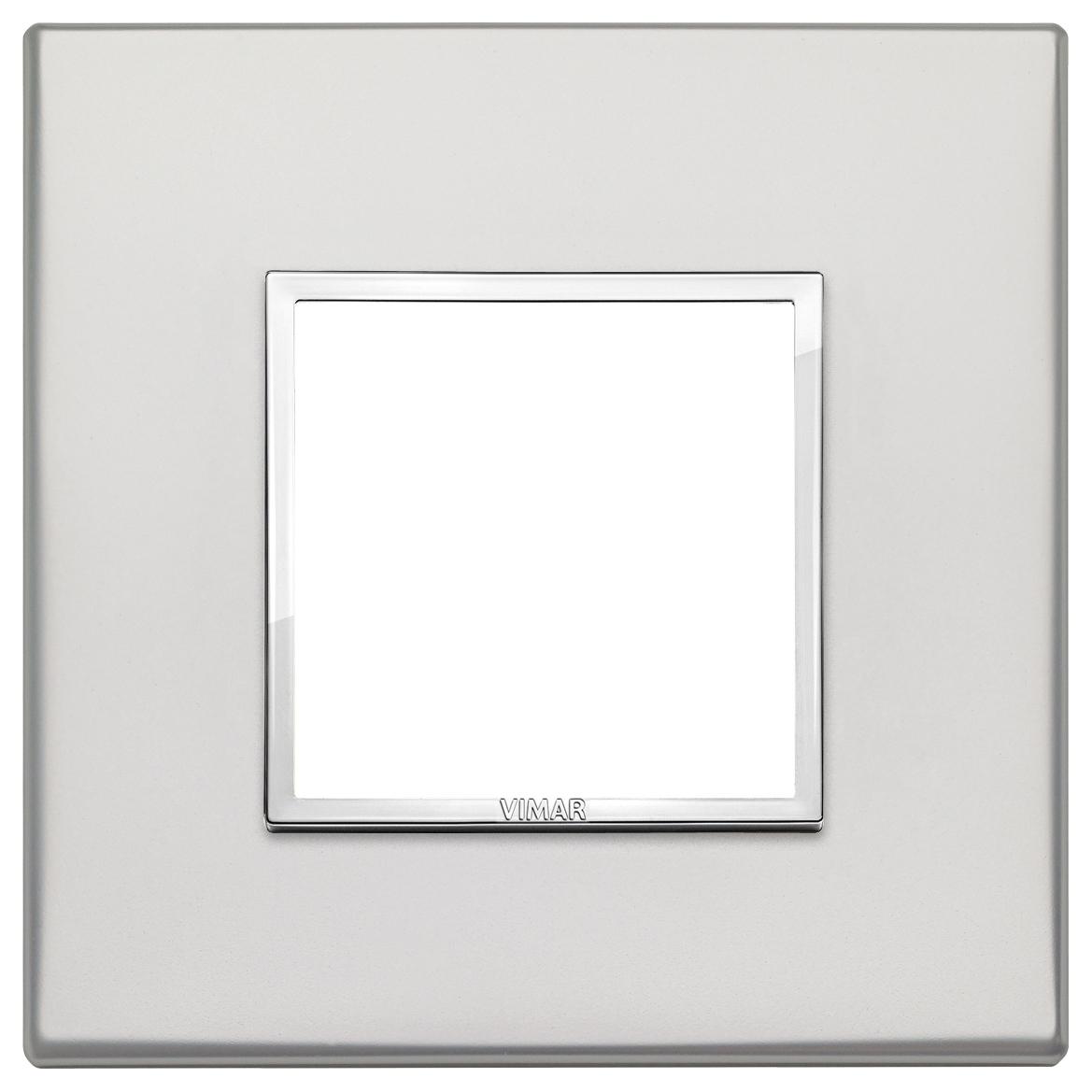 Vimar Eikon EVO 21642 2-Module Cover Plate, Square, Clamp Mount