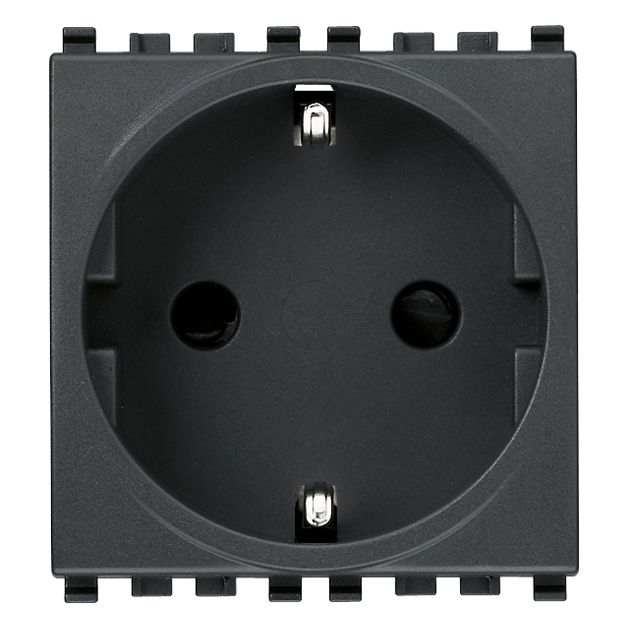Vimar Eikon SICURY Schuko Socket Outlet, 2P+E, 16A 250V, 2M, IP20