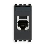 Vimar Netsafe RJ45 Socket Outlet, For Eikon, Cat5e, Panduit MINI-COM, T568A/B
