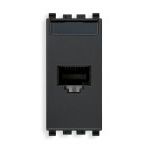 Vimar EIKON RJ45 Cat5e UTP Socket Outlet, T568A/B Universal Wiring, 8-Contact