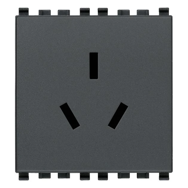 Vimar Eikon Chinese SICURY Socket Outlet, 2P+E 10A 250V, 2-Module