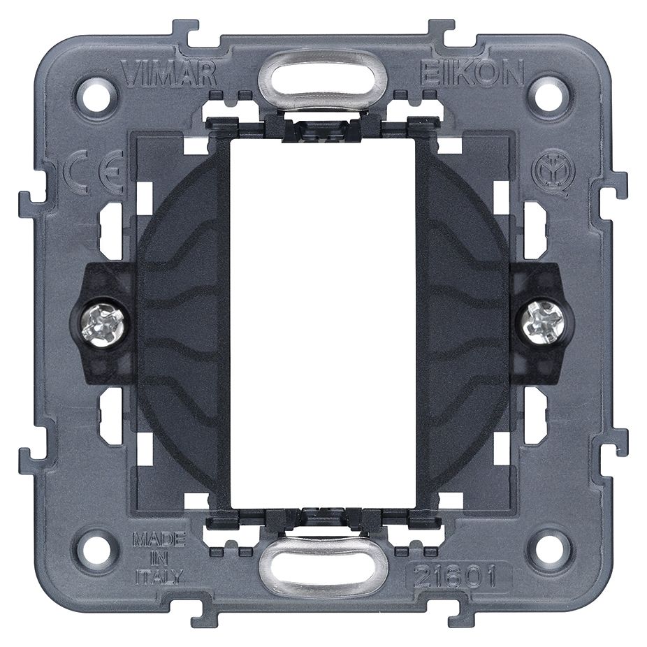 Vimar Eikon Mounting Frame, 1M, Claws, 60 mm Round Box, Flush-Mount