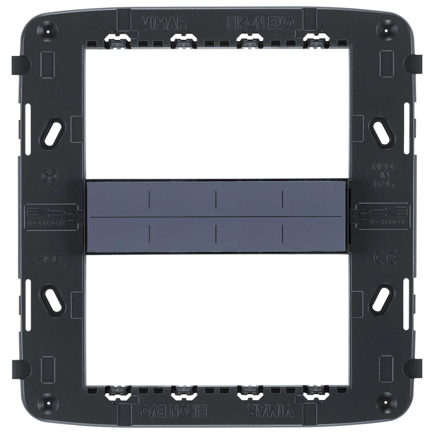 Vimar Eikon Mounting Frame and Protection Cover, 8 (4+4)-Module