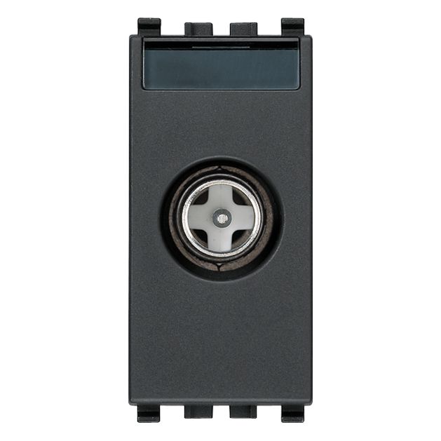 Vimar Eikon TV-RD-SAT Coaxial Socket Outlet, 5-2400 MHz, Male Connector