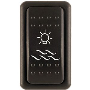 Lumishore - Lumi-Switch Rocker Switch - 2 Speed Strobe, Color Fade, 9-31V, IP68, Black (LM600202)