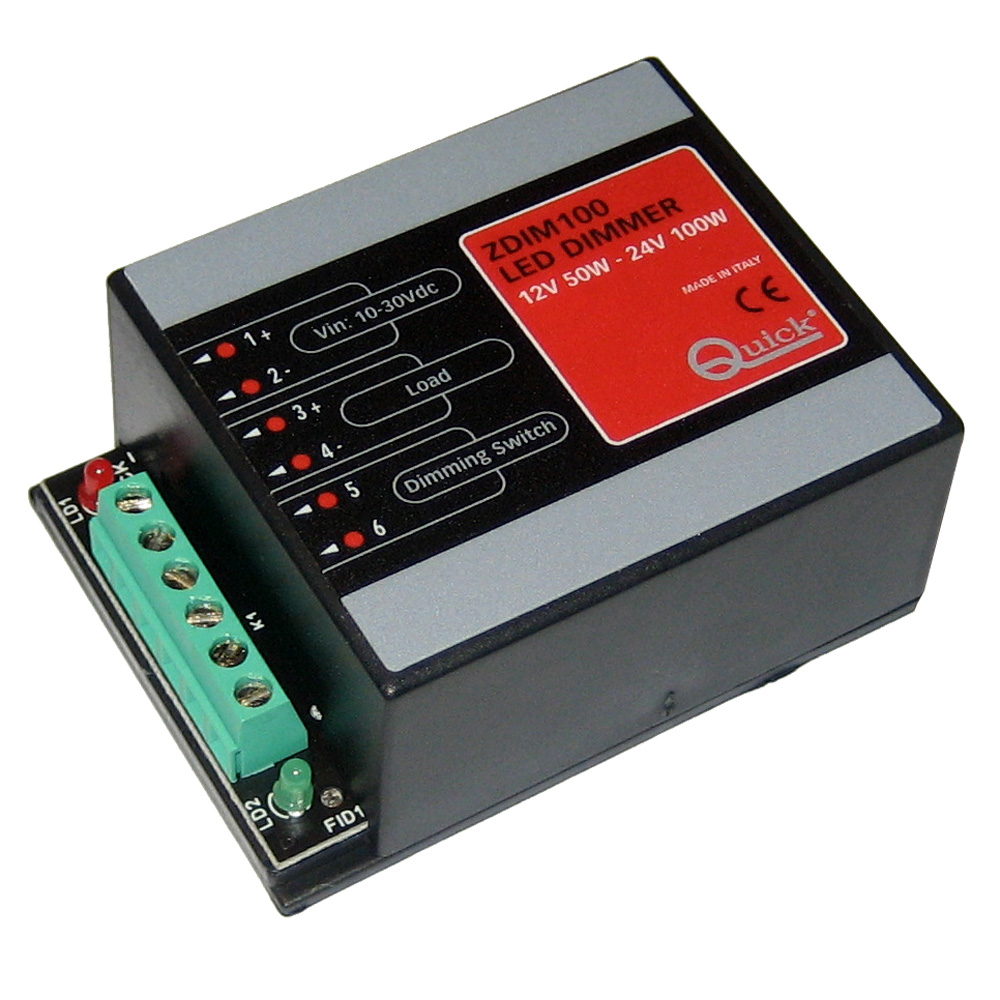 Quick - ZDIM100 LED Dimmer - 10-30V DC - Up to 50W on 12V & Up to 100W on 24V