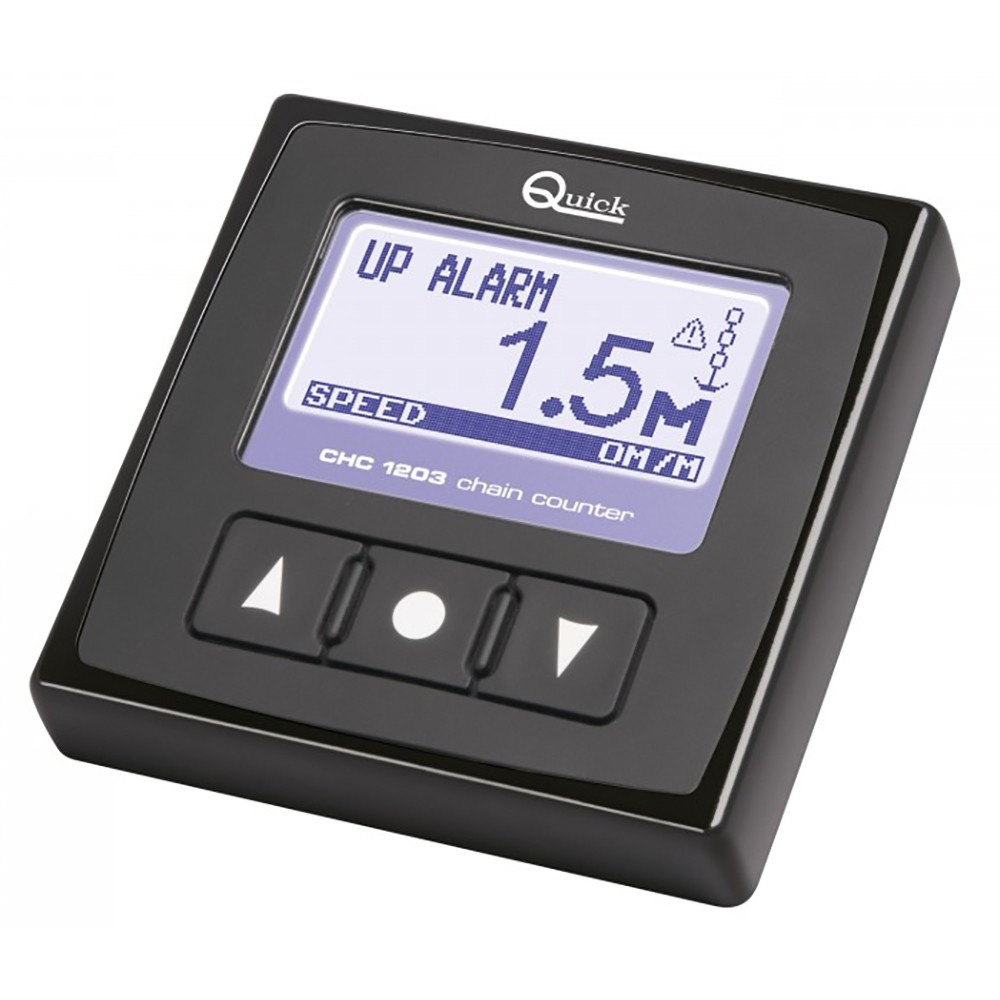 Quick Marine - Control Panel/Chain Counter - LCD Display, Black, 9-32V