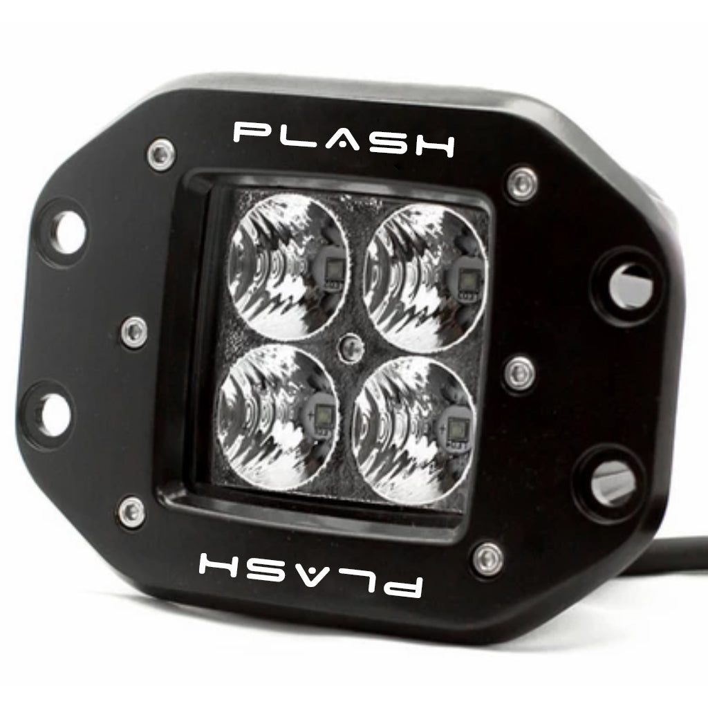 Plash - Cube Flood Light - Pair, 40W, Flush Mounted, 9-36V, 5200lm, IP68 (40-FM-FL-K)