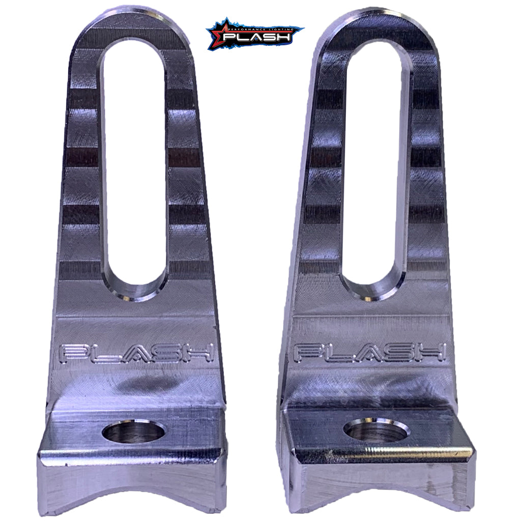 Plash - Billet Aluminum Light Bar "L" Mount - 0.375" Slot, Pair