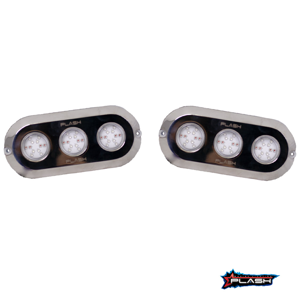 Plash - Grande Underwater Transom Light - RGB, 180W, 12V, 9.4A, 13950lm (PL-UWL-180RGB-K-C)