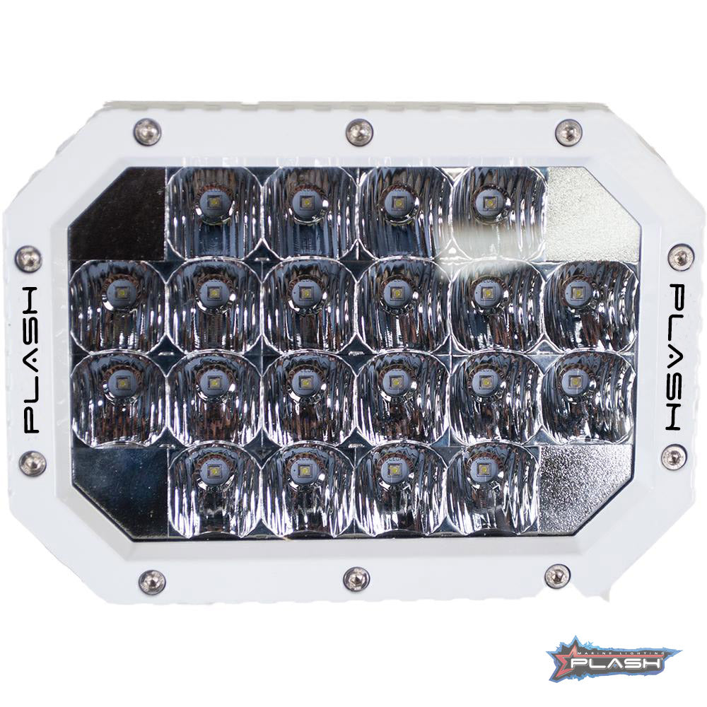Plash - Quad LED Search Light - White, 60W, IP69K, 5400lm, 9-36V (QUAD-FL-WHT)