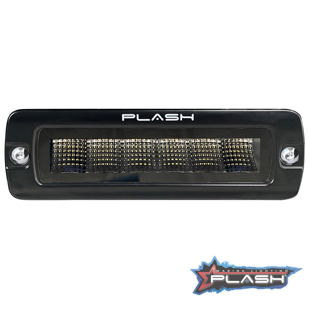 Plash - SRX2 Series 6" LED Reverse Light - Black, IP67, 5700K, Cool White, 2880lm Flush Mounted