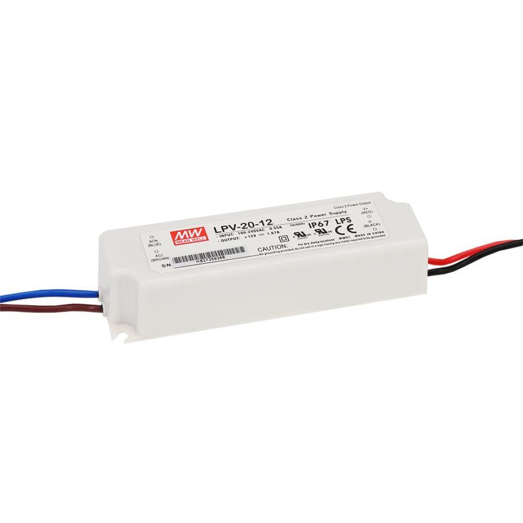 Mean Well - LED Driver - 12V, 1.67A, IP67, 20W