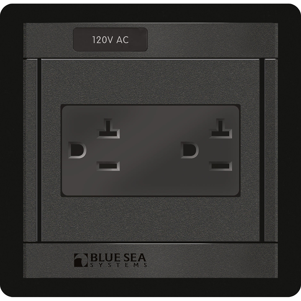 Blue Sea Systems 360 Panel Dual Outlet, 120V AC