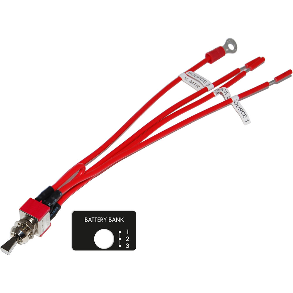Blue Sea Systems Switch Meter Toggle SPTT ON-ON-ON, Battery Bank Selector, For Voltmeter or Multimeter