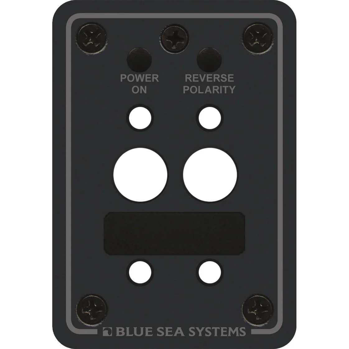 Blue Sea Systems A-Series Double Blank Mounting Panel, For Double Pole Toggle Circuit Breakers, 1/8 in 5052 Aluminum
