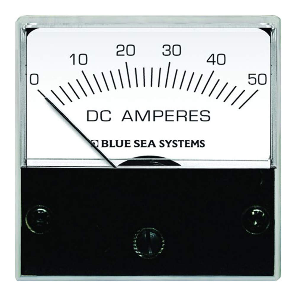 Blue Sea Systems DC Micro Ammeter, 0-50A, 2 in Face, External Shunt, Backlit