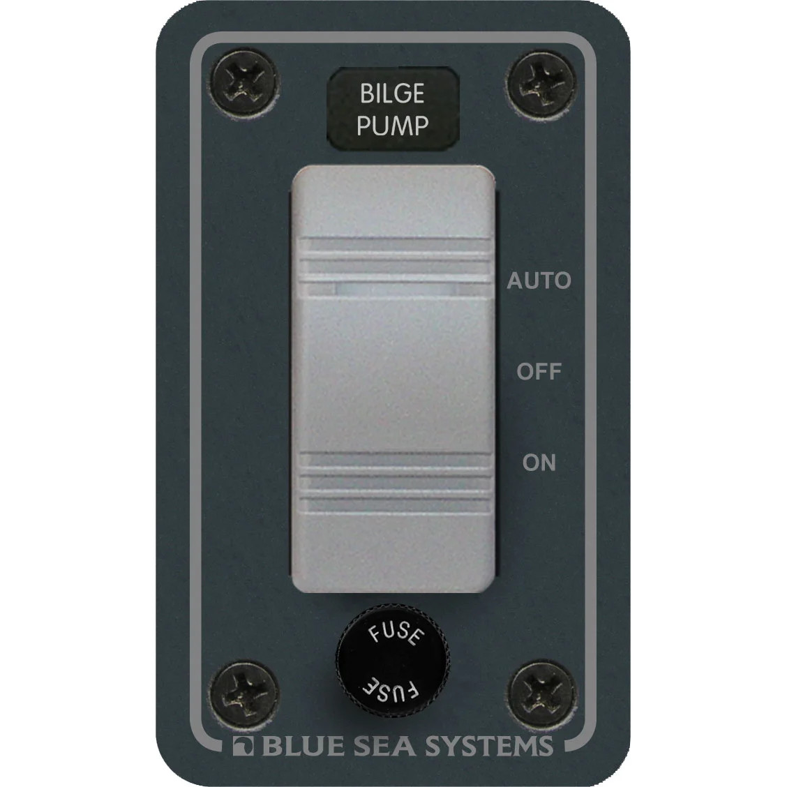 Blue Sea Systems Contura Single Bilge Pump Control Panel, 12/24V DC, IP66, ON-Off-Auto