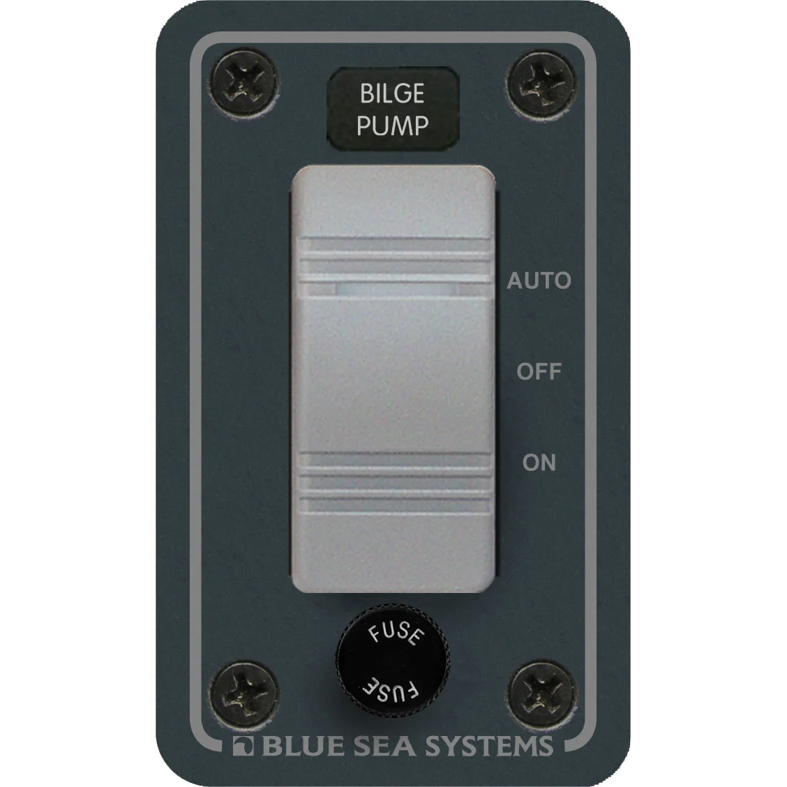 Blue Sea Systems Contura Single Bilge Pump Control Panel, 12/24V DC, IP66, ON-Off-Auto