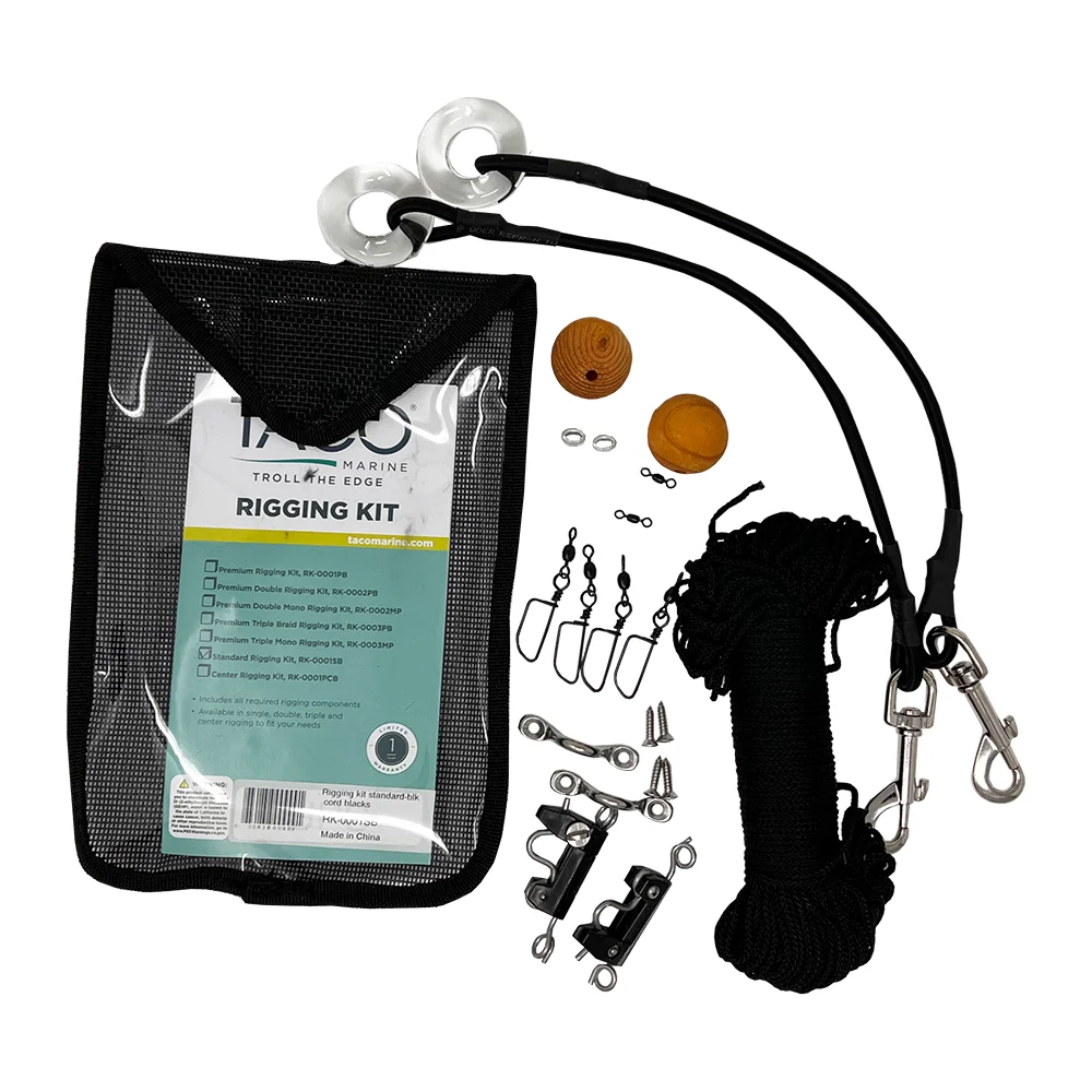 TACO Marine Standard Outrigger Rigging Kit, For Grand Slam 170, Up to 22 ft, 100 ft Dacron Cord