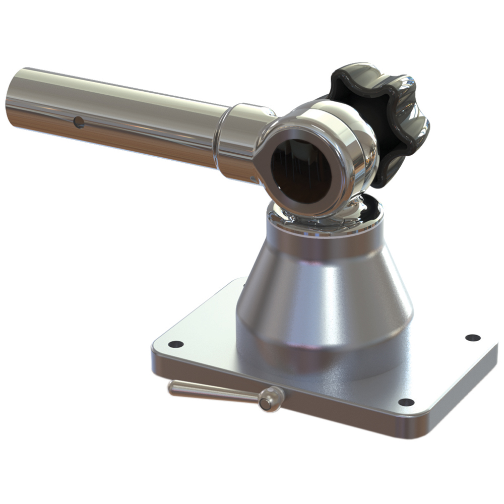 TACO Marine Grand Slam 170-2 Center Rigger Mount, For 1-1/8 in Poles, 18-Degree Locking