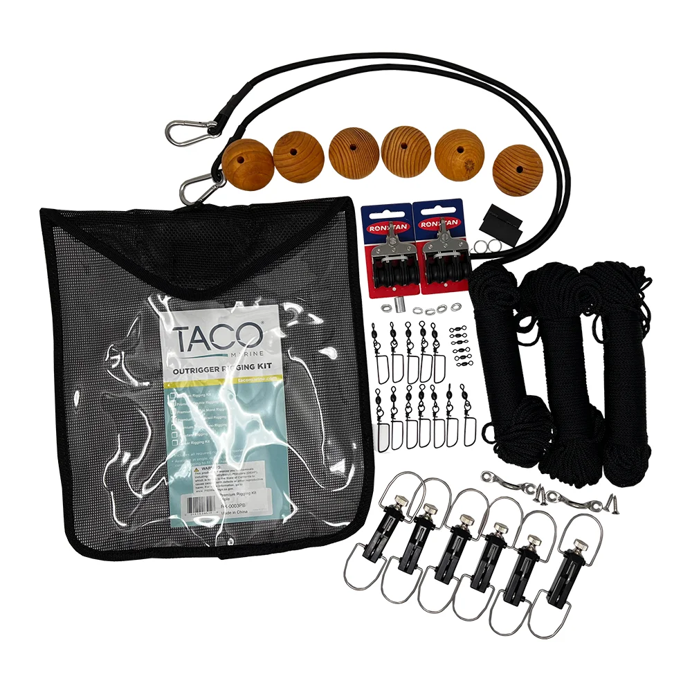 TACO Marine Premium Triple Braid Rigging Kit, For 18 ft Outriggers, 300 ft Dacron Cord