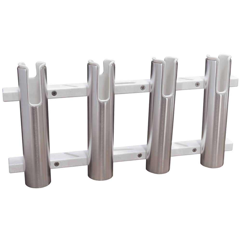 TACO Marine 4-Rod Aluminum Poly Rod Rack, 1-1/2 in ID, 18 in