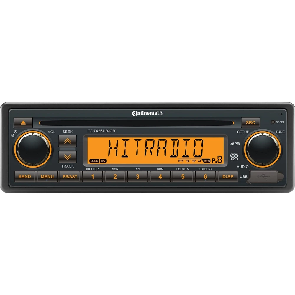 Continental - Stereo w/CD/AM/FM/BT/USB - 24V (CD7426UB-OR)