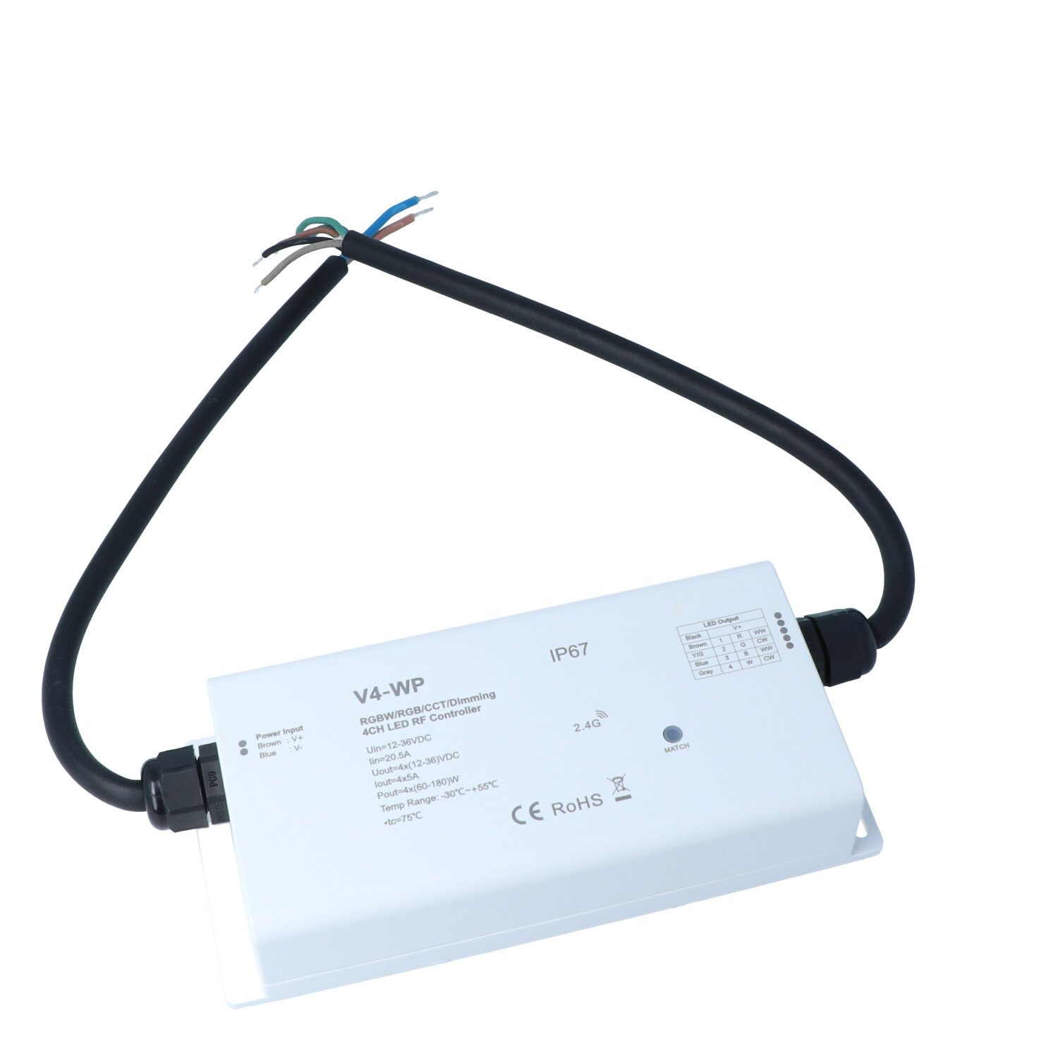 Apollo - RGB/RGBW Receiver - 4 Channel, 5A, IP68