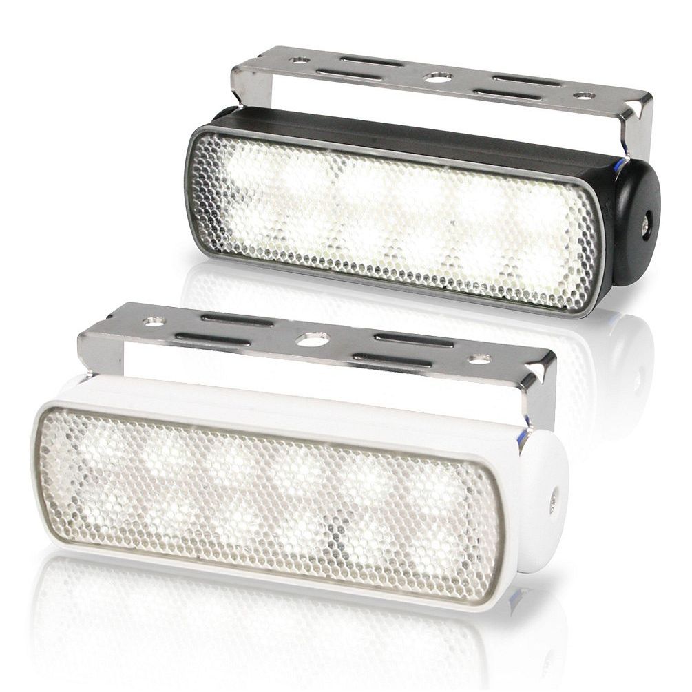 Hella Marine Sea Hawk LED Deck Floodlight, Bracket Mount, 9-33V DC, IP67, 5500K, 200 Lumens