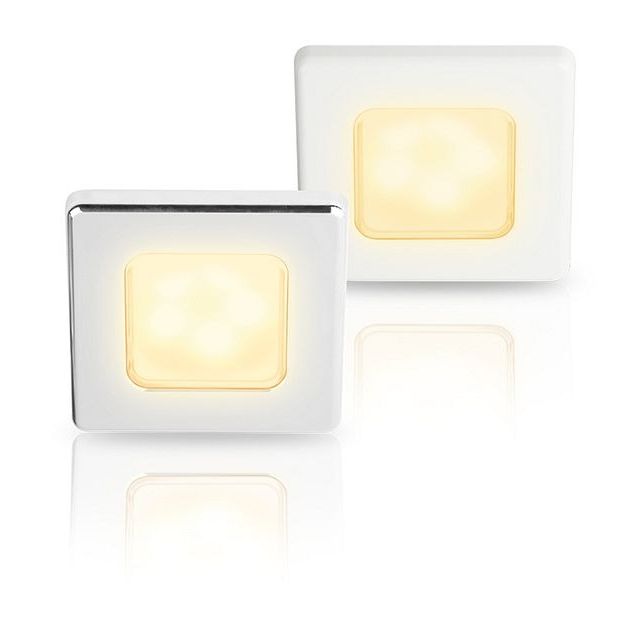Hella Marine EuroLED 75 Square LED Downlight, 2700K, 3W, IP6K7, Screw Mount