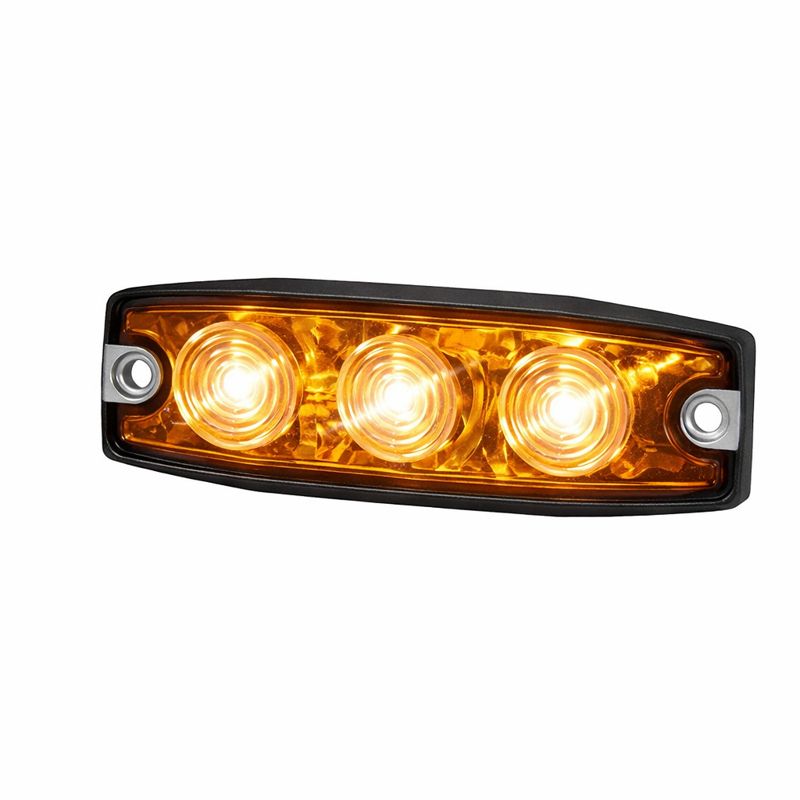 Hella Marine MST3 LED Lighthead, Amber Light, 10-30V, Self-Adhesive Mount, Selectable Flash Patterns