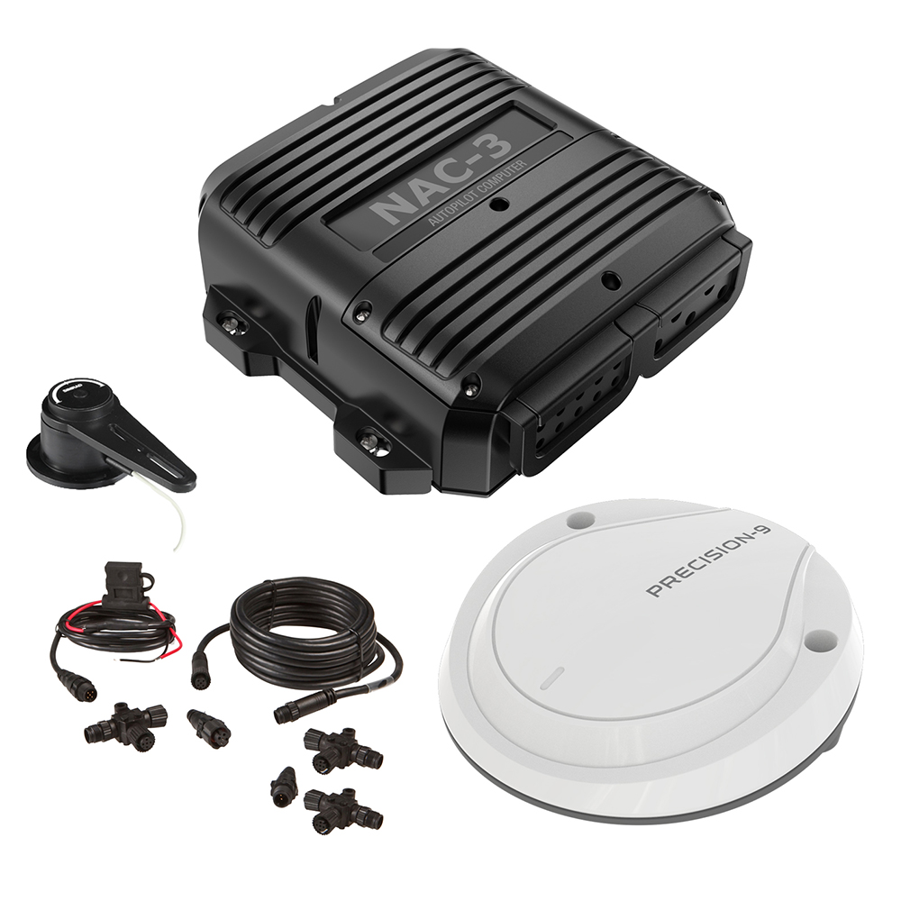 Simrad NAC-3 Autopilot Core Pack, For Rudder-Steered Boats 10 m+, Precision-9 Solid-State Compass, RF25N Rudder Feedback Unit, NMEA 2000 Micro-C Backbone Kit