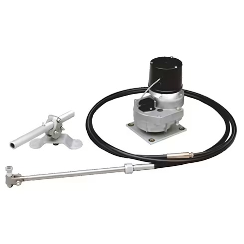 Simrad SD10 Autopilot Mechanical Drive Unit, For NAC-2 Autopilot Computers, 12V, Built-In Rudder Feedback, For 25-37 ft Sailboats, 6 ft Steering Cable, Electromagnetic Clutch With Override Function