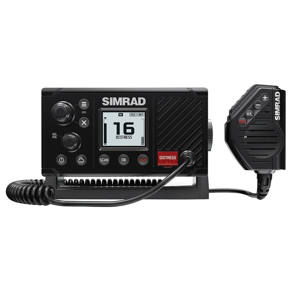 Simrad RS20S Fixed Mount VHF Radio, Class D DSC, Integrated GPS, NMEA 2000, NMEA 0183, IPX7