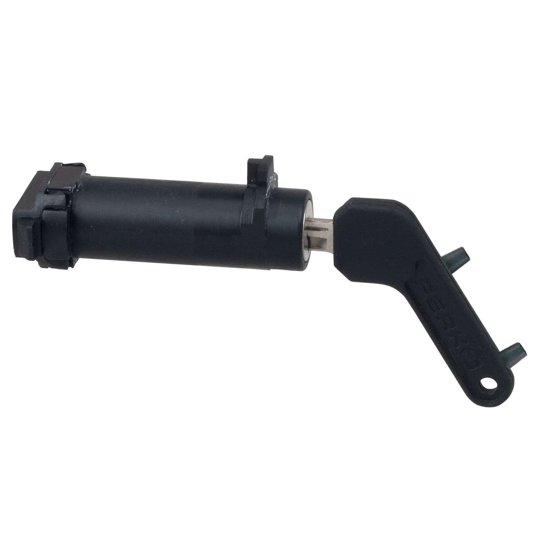 Perko Locking Fuel Fill Insert, For 1-1/2 in Vented Fills, Black Polymer, Zinc Alloy Lock Cylinder