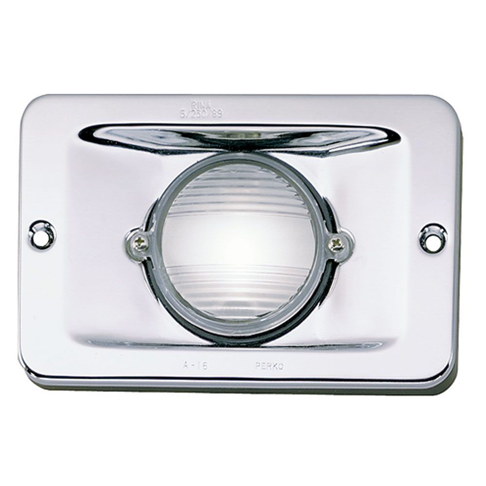 Perko 0939 Vertical Mount Stern Light, Stainless Steel Top, 12V, 2 NM, Flush Mount