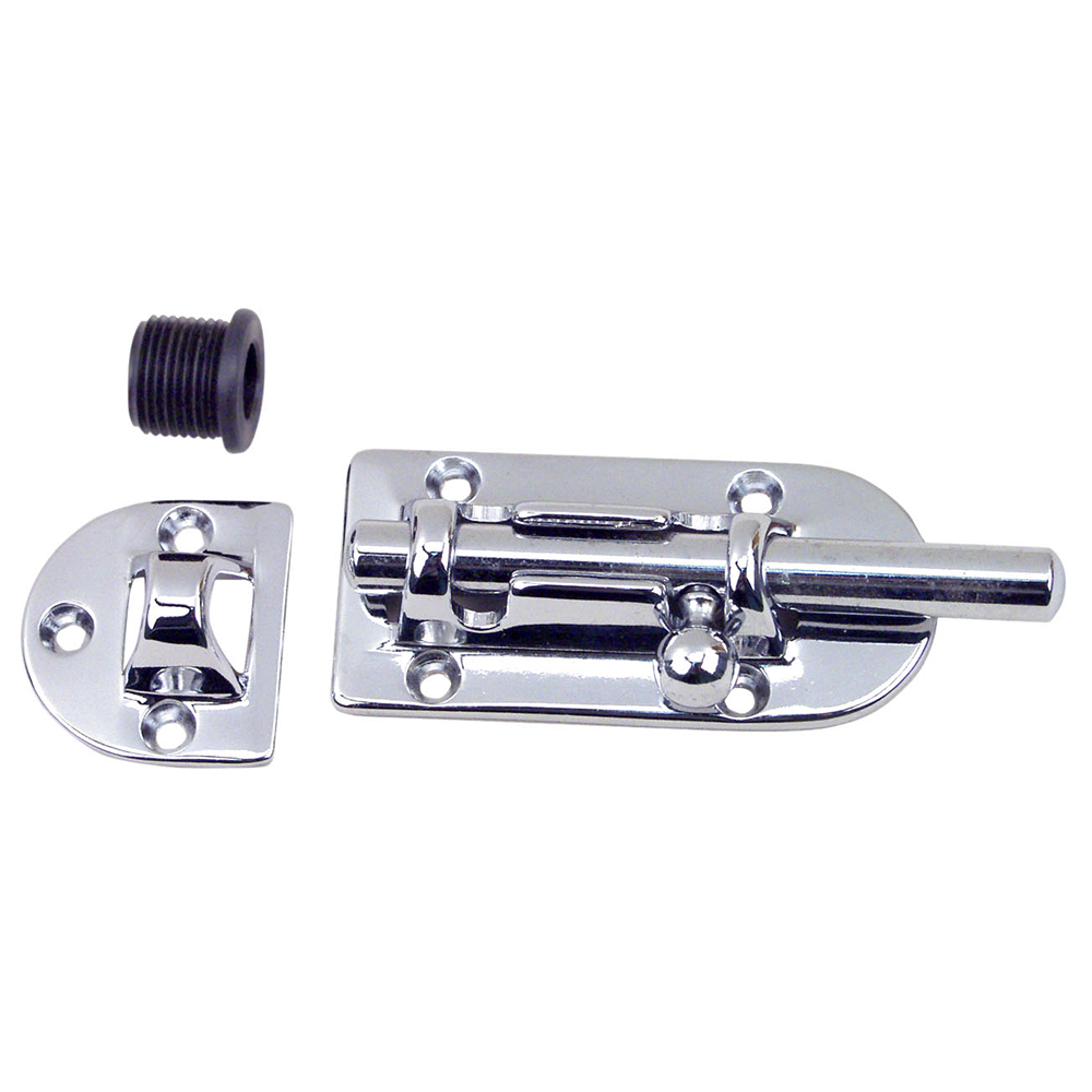 Perko Barrel Bolt, Chrome Plated Bronze, 3/8 in Bolt, Bulkhead Keeper