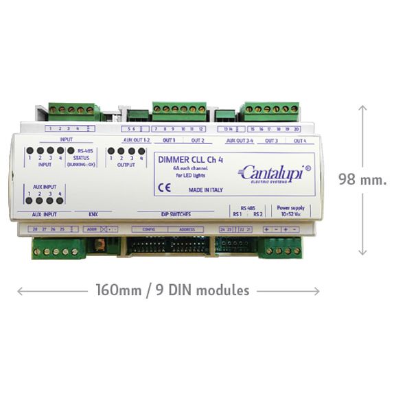 Cantalupi - 4 Channel Dimmer - For Monochromatic, RGB, and RGB+W LEDs