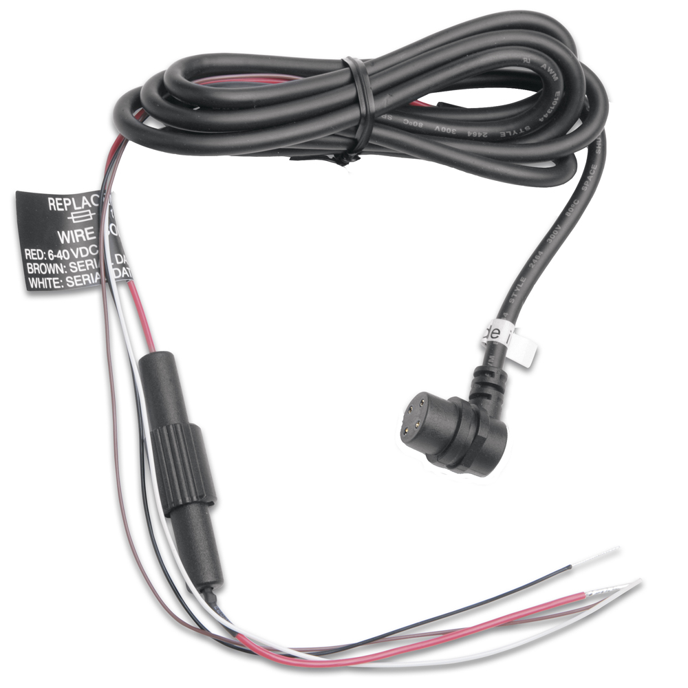 Garmin GPS Power/Data Cable, For GPS 73 & GPSMAP 78/79/86, 4-Pin Round Connector, Bare Wire Ends, NMEA 0183